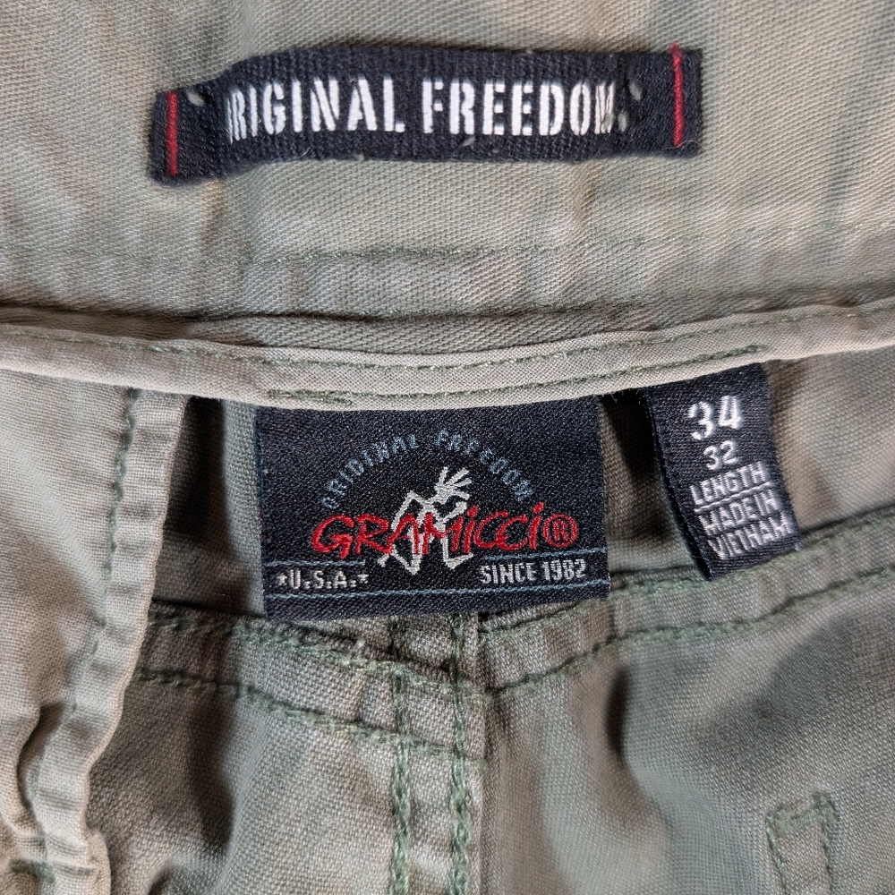 Gramicci Vintage Men's Hiking Outdoors Pants Rare Chino 34x32 Green‎
